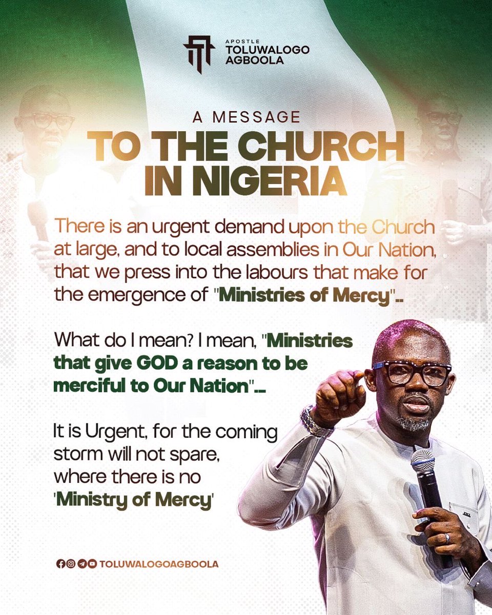 RevToluAgboola's tweet photo. A Message To The Church in Nigeria... https://t.co/pKq87btob2