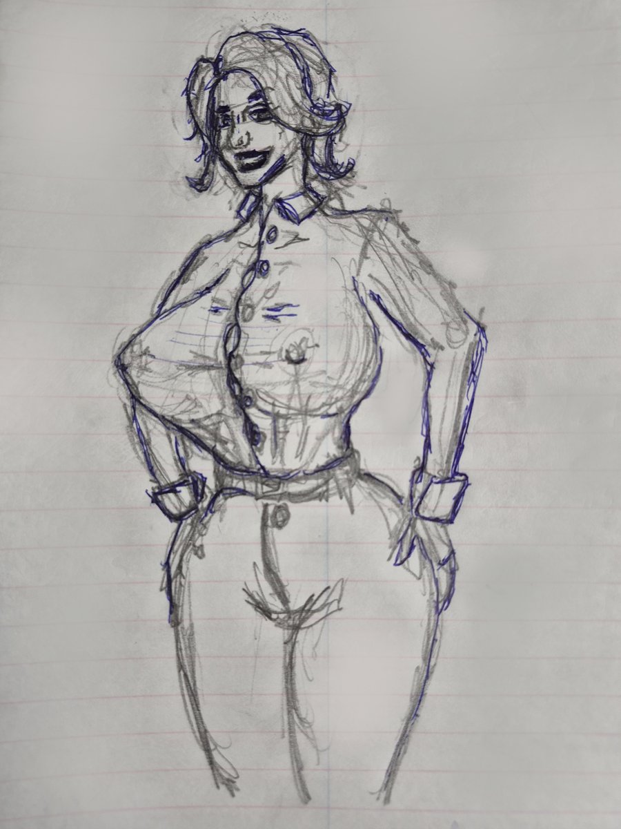 Made this in my spare time with a dollarstore pencil, ballpoint pen and paper pad. Might polish this up into something.