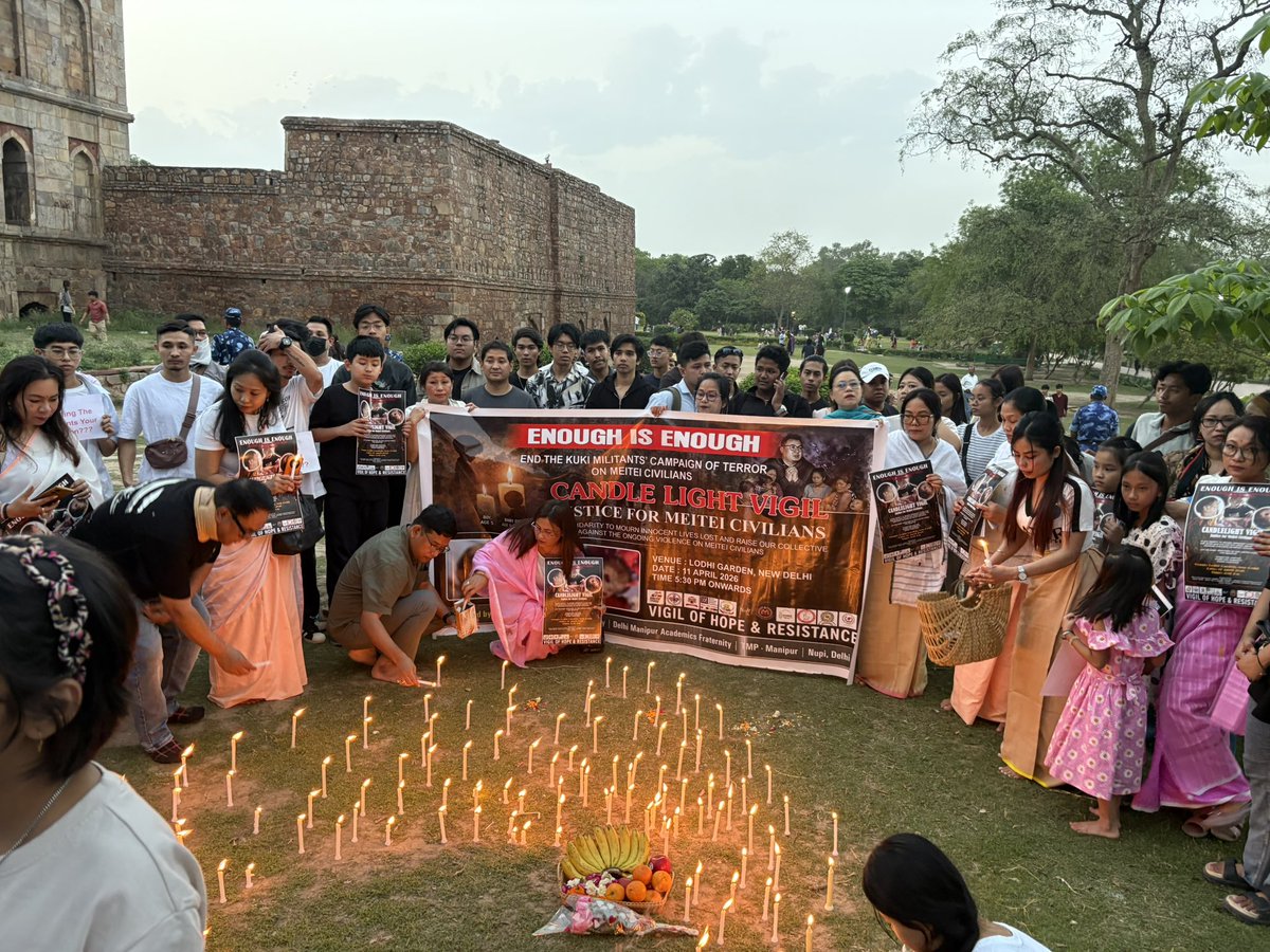 🕯️ CANDLELIGHT VIGIL | Lodhi Garden, New Delhi

Today, we gathered in solemn unity to honour innocent lives lost and to raise our collective voice for justice.

A sea of candles, a silence filled with resolve, and one message echoed loud and clear — “Enough is Enough.”

We stand