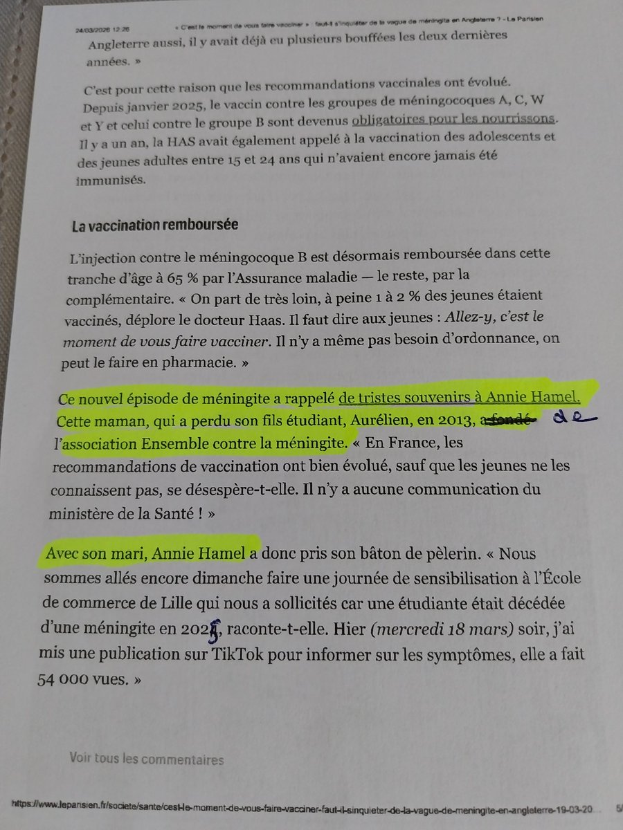 HAMEL_91's tweet photo. Recrudescence infections invasives #méningocoques #IIM Pévention possible #Calendriervaccinal #SEV2026 @le_Parisien @contremeningite @les_vaxxeuses @SandrineBOURDO5 @FMorlighem @minedinfos @LauredeMontalem @doclamarre @AgatheLandais @stephdufsteph @MyriamOudghiri @MinkaOceane_Dr https://t.co/Eqimiwv4XK