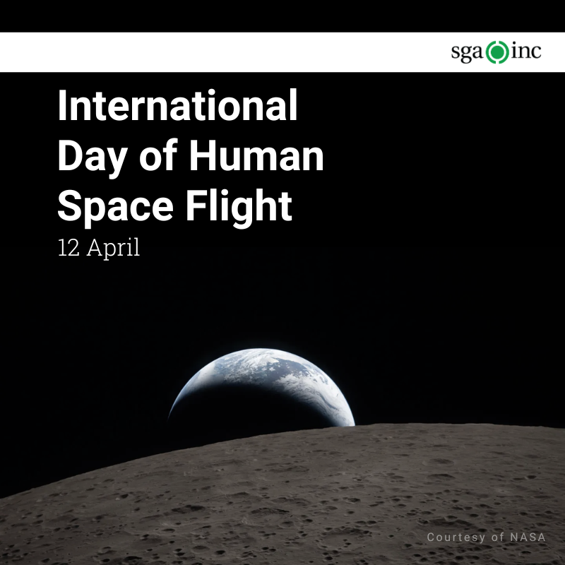 sgainc's tweet photo. As we near the 65th anniversary of the first human space flight, congratulations to the Artemis II crew and support team on a successful mission. Welcome home!

 #SpaceExploration #HumanSpaceflight #SpaceTechnology https://t.co/RhUKVAl2Sw