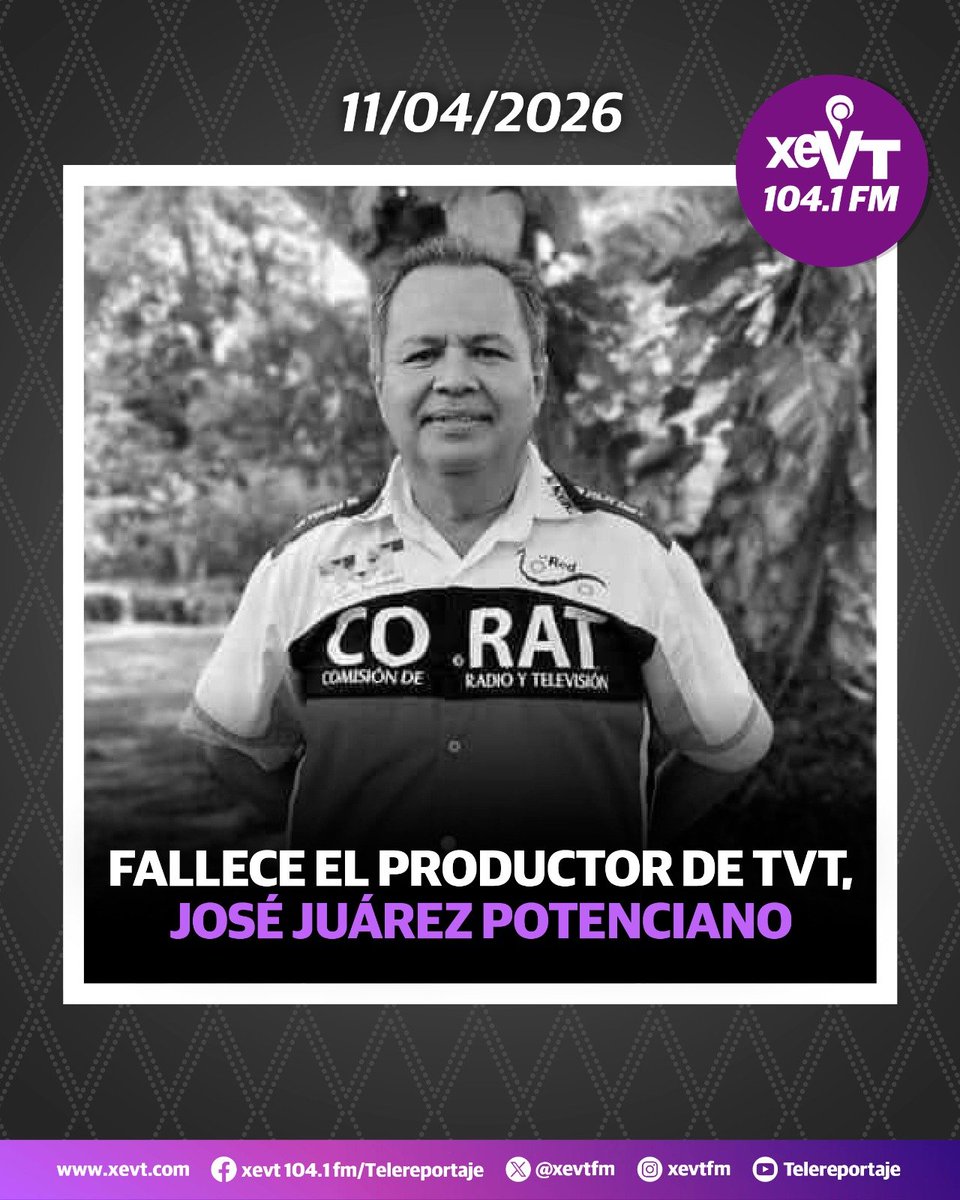 xevtfm's tweet image. 🔴 #ÚltimoMinuto | Fallece el productor de #TVT, José Juárez Potenciano 

#QEPD🕊️