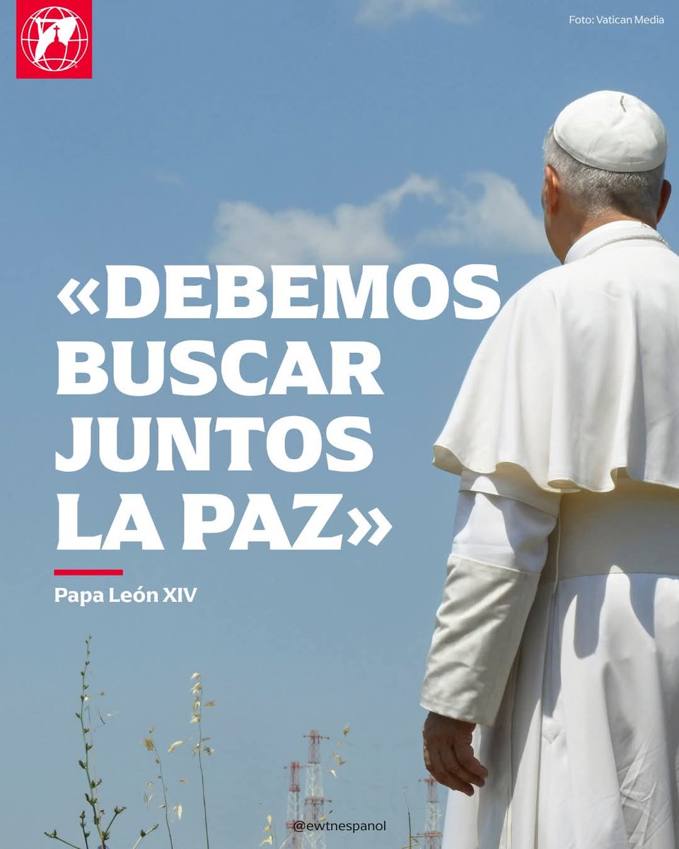 Connie_Gdl's tweet image. "En nombre de la dignidad humana y del derecho internacional, repito a los responsables lo que decía el #PapaFrancisco: ¡La guerra es siempre una derrota! Y afirmo con Pío XII: «Nada se pierde con la paz, todo puede perderse con la guerra»
#OremosJuntos #Paz
#PapaLeónXIV 
🤍🙏🙌