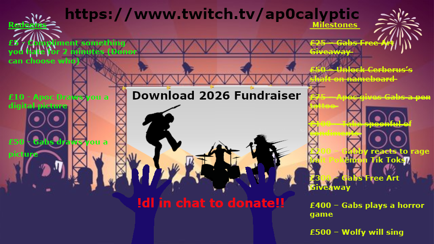 qApocalypticp's tweet photo. The apocalypse gets hooked! We're live and today we're playing some more Dead by Daylight! No set plan today, Blood Moon if we have enough, customs if we have too many! Only set plan is our Download Fundraiser still going! Hop in to find out more about it! https://t.co/bqDAo3aJR5 https://t.co/fCufjLpT8F