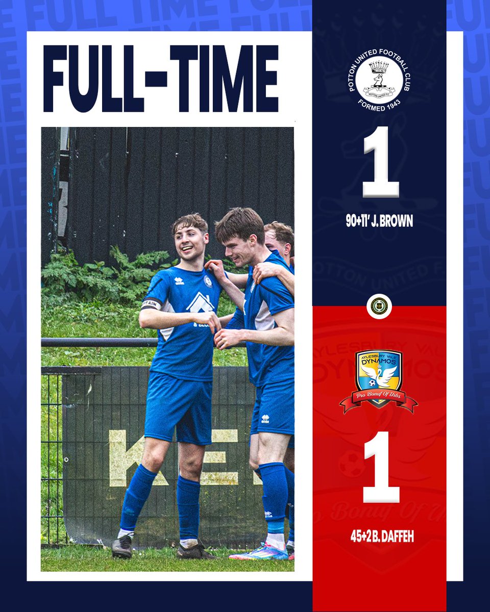 FULL TIME

A last minute equaliser that secures Step 5 football next season. COME ON!

#UpTheRoyals