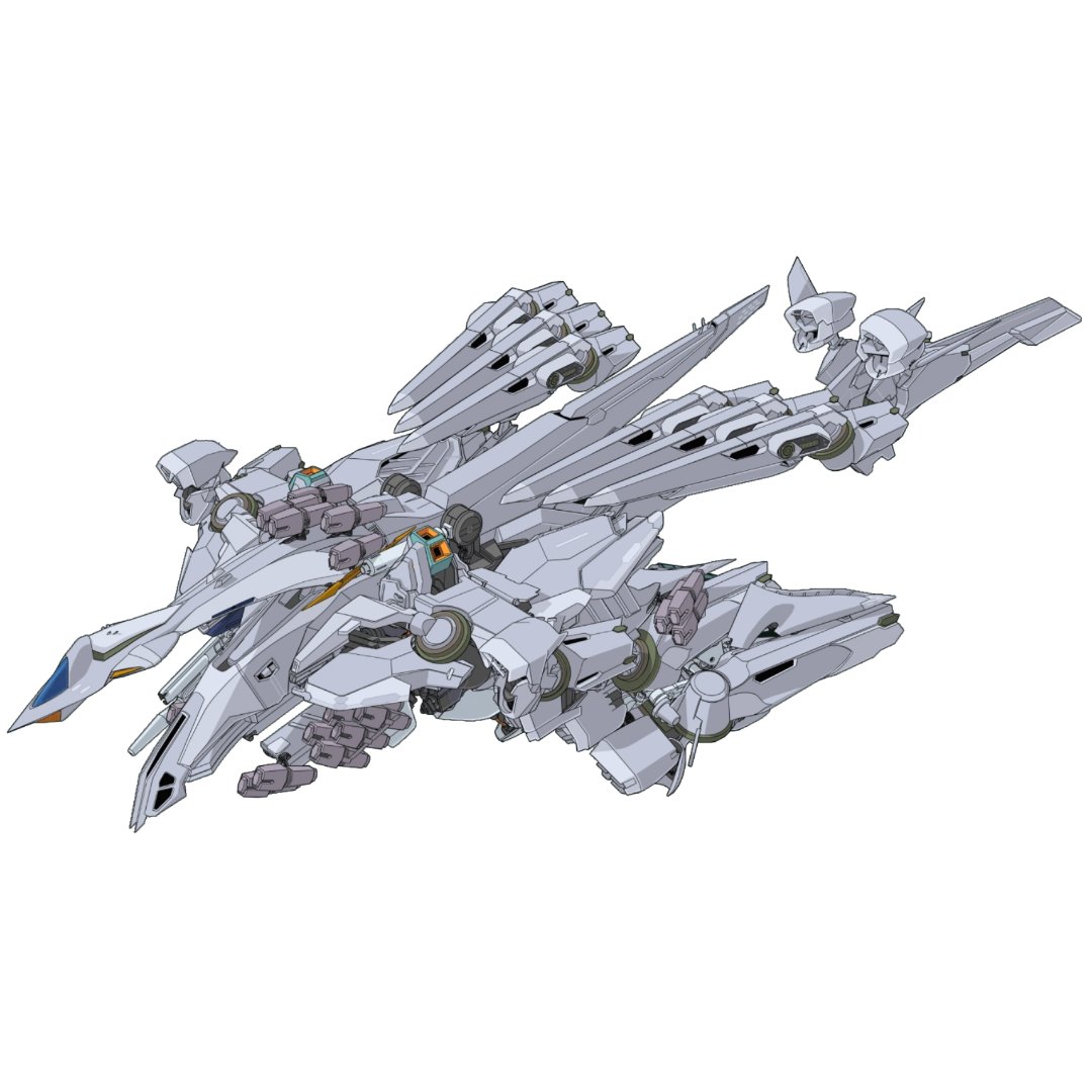 TX-ff104
アリュゼウス
◇地球連邦軍の訓練用試験型MS。ペーネロペーの制式配備までの練習機として、量産型νガンダムをコアにして急造された機体である。製造時には未完成であったミノフスキー・フライト・ユニットの代わりに、旧型エンジン技術を応用したシェルフ・ノズルを計20基搭載している。