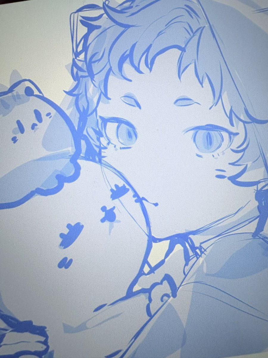 ラフゆっくり描きすぎて1時間経ったから明日に繰り越す