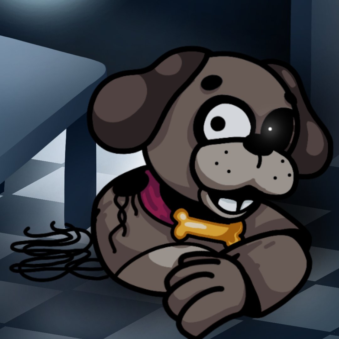 RockstedJ's tweet photo. Out of every FNAF Hoax that has been made for the series, Sparky's got to be my favorite.
So I drew him!

Also I used the Frickbears design as inspiration. You're probably able to tell because of the missing legs and all, but I just wanted to point it out. https://t.co/aj4LOm0jJF
