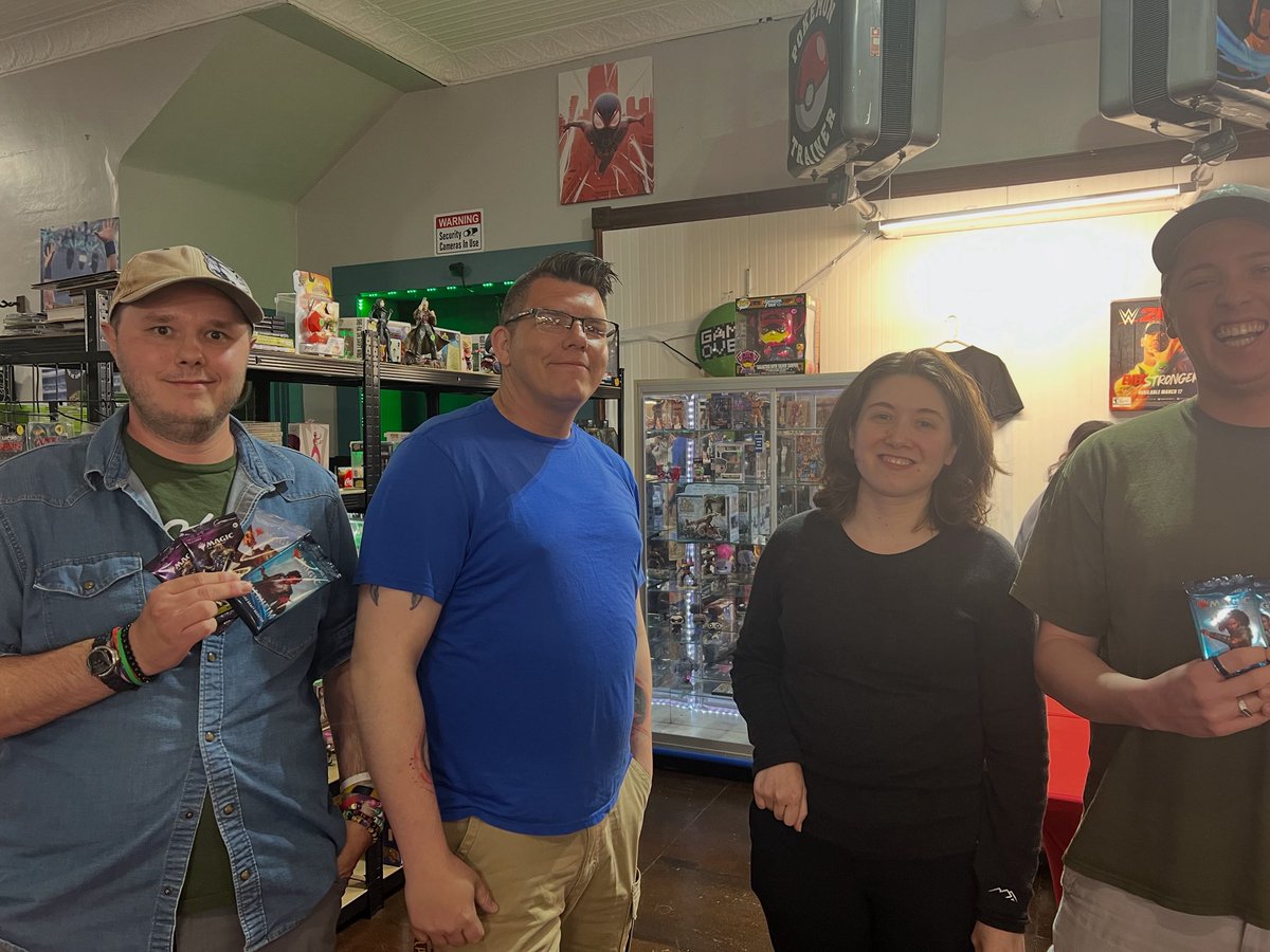 TurnbuckleWorld's tweet photo. Big Casual Commander Tournament last night at Turnbuckle World. 
1st -Joe
2nd - Jax
3rd - Hayley
4th - Andy 

Also big thanks to everyone else that played. We have tournaments almost every day. https://t.co/8yVHDDUVnl