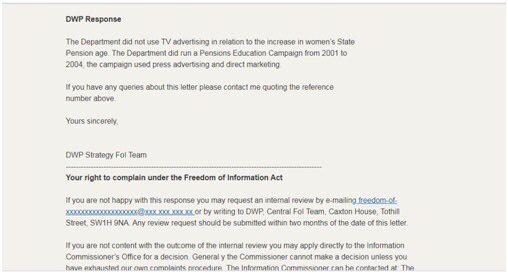 SW10etseq's tweet image. Documents presented in court proved information was not widely publicised in fact no info specific campaign. The #PHSO found #maladmin as the #DWP failed to inform #50sWomen of the 1995 legislation &amp;amp; chose to continue in that failure. Trolls always jump to #Whataboutery. Facts ⬇️