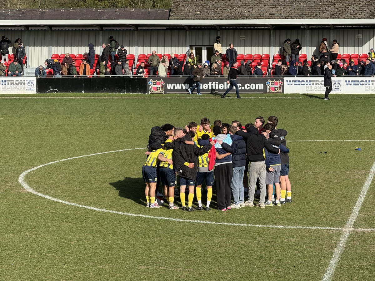 TadcasterAlbion's tweet photo. FT | Sheffield FC 2-2 Taddy (4-5 pens)

Just to confirm, the Brewers are into the Play-Off Final after an unbelievable comeback from two goals down, equalising in stoppage time, to then win on penalties 🤩

Miguel with both goals.
Huge from Ally
Gaffer winning it.

Wow!

#ATAW 💛 https://t.co/piVI4jjzxi