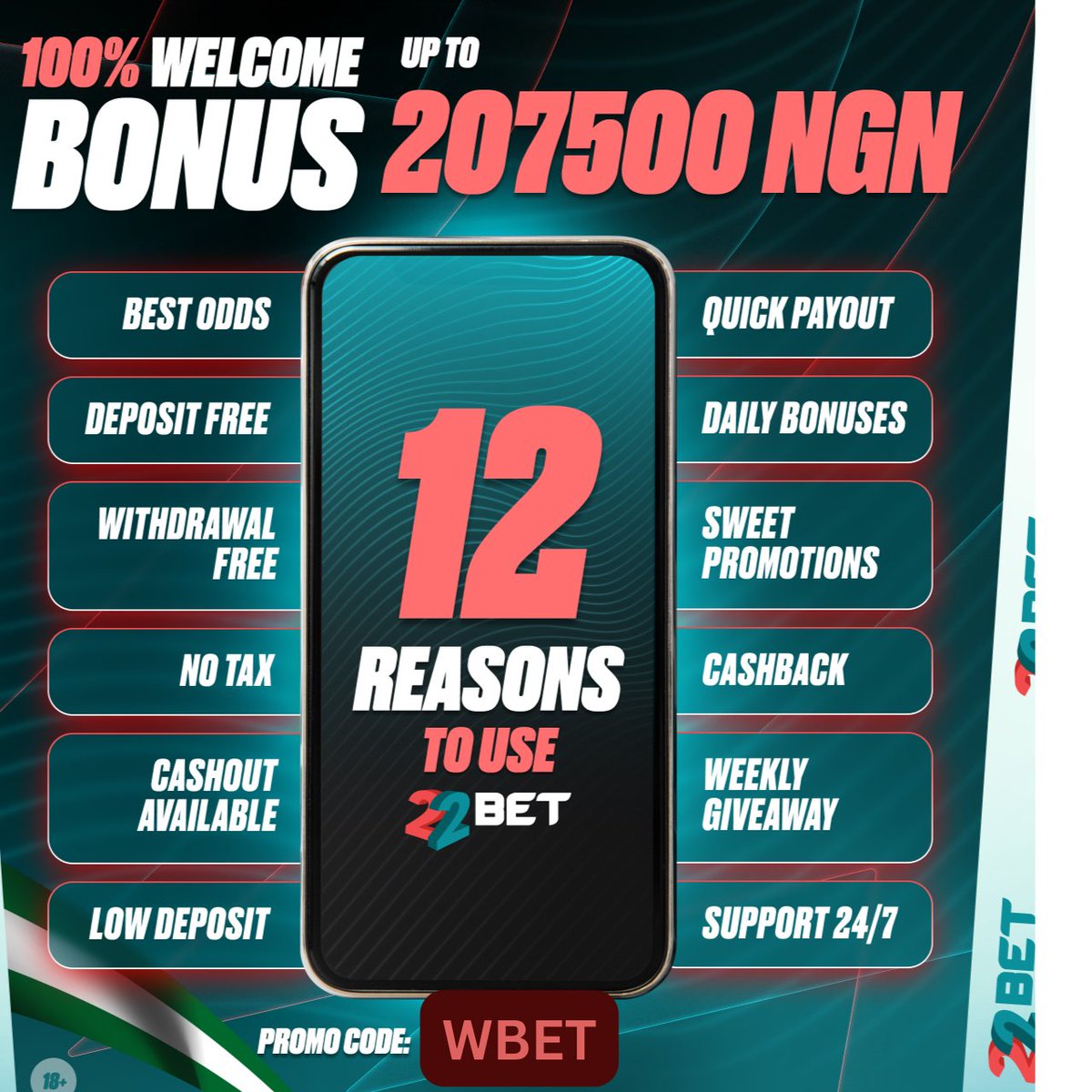 winnerbet7's tweet image. Let's try out this strategy on 22bet 

6 Odds MV8V9

Sign up ➡️ tinyurl.com/yc8k5a3z

Promocode : WBET

#Prediction #FootballTwitter #PlayAndWin #bettingtips