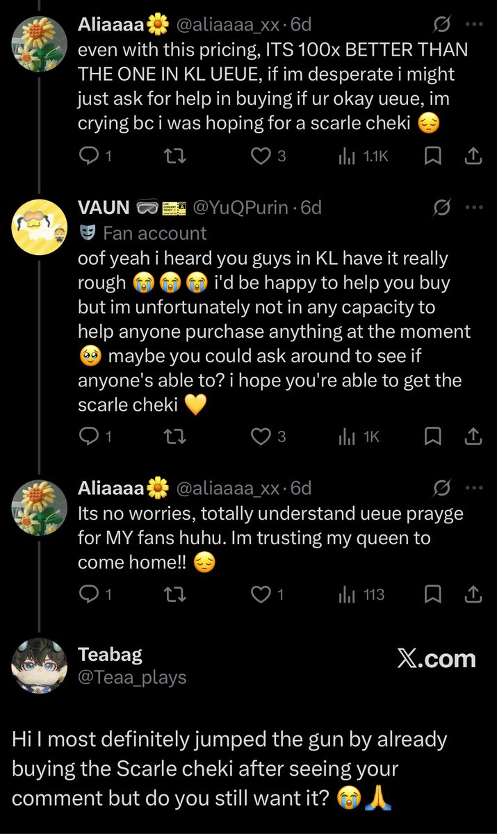 Rae_Teabag's tweet photo. @aliaaaa_xx Omg yay finally you can see my comment 😭😭😭 Here was my original where I saw that you wanted a scarle cheki!! https://t.co/m51DrVW5pi