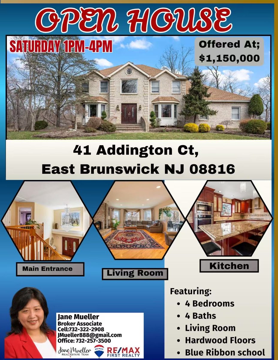 JaneJmueller888's tweet image. Perfect spring day for house hunting 🌷☀️!
Today’s open houses feature two outstanding single-family homes you won’t want to miss 💗😍

📲 Call or text 732 322 2908 for details.

#janemuellerteam ; #backdrop; #eastbrunswick ; #openhouse
