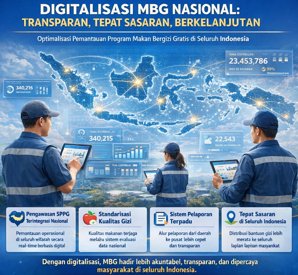 Mari kawal bersama program gizi nasional! Melalui pengawasan SPPG yang terintegrasi secara digital, kita pastikan Realisasi anggaran MBG benar-benar berkelanjutan dan membawa dampak positif untuk masa depan Indonesia.
#MakanBergiziGratis #MBG #viralindonesia