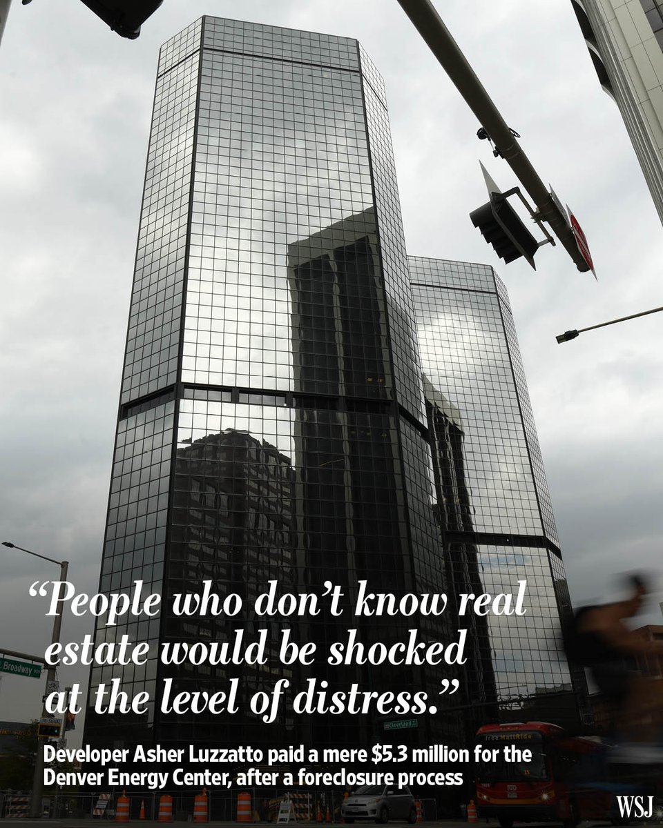 WSJ's tweet image. A fire sale has office buildings across America going for more than 90% off.

🔗 Read more: on.wsj.com/4vmdskD