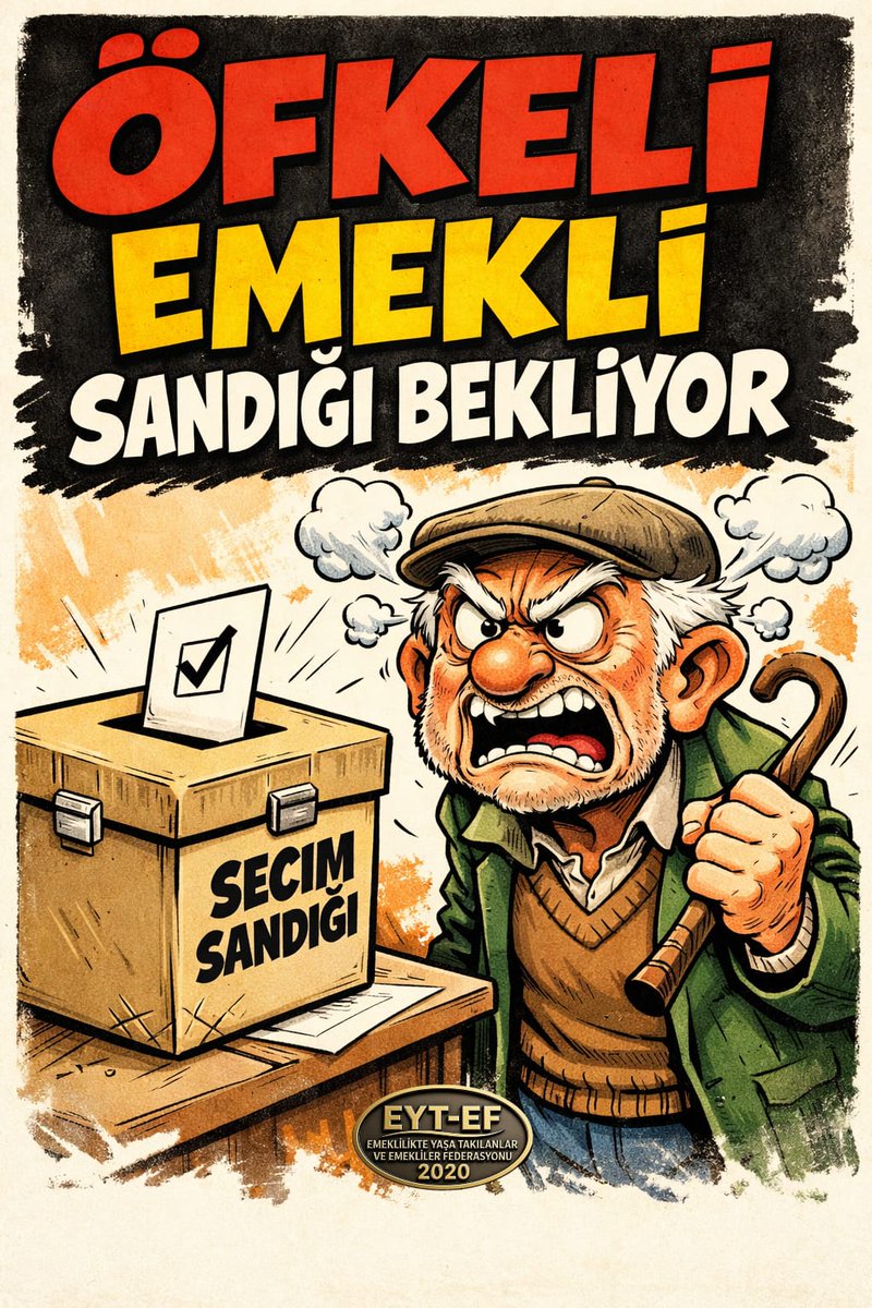 Emekliye Çare Sandık Kaldı 
EMEKLİ
👇
#öfkeliEmekliSandığıBekliyor
#5000KısmiSandıkDiyor
<a href="/isikhanvedat/">Prof. Dr. Vedat Işıkhan</a>
<a href="/_cevdetyilmaz/">Cevdet Yılmaz</a> 
<a href="/memetsimsek/">Mehmet Simsek</a> 
<a href="/eczozgurozel/">Özgür Özel</a> 
<a href="/alimahir/">Ali Mahir Başarır</a> 
<a href="/cenginyurt52/">Cemal Enginyurt</a> 
<a href="/fethigurer/">Ömer Fethi Gürer</a> 
<a href="/mahmutarikansp/">Mahmut Arıkan</a> 
<a href="/Turhan_Comez/">Turhan Çömez / Siyaset</a> 
<a href="/umitozdag/">Ümit Özdağ</a> 
<a href="/selcukozdag/">Selçuk ÖZDAĞ</a>
cumartesi