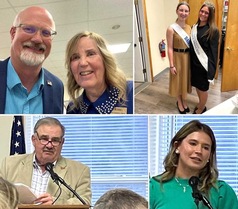 RepScottConklin's tweet photo. Our staffer Nanci attended the Centre County Farm Bureau’s Spring Annual Meeting, where she joined Centre County Commissioners Chair Mark Higgins, enjoyed the program led by County Board President Dan Kniffen, and met the Dairy Maid, Dairy Princess &amp; PSU Student Representative! https://t.co/Yz2AgXaMOY