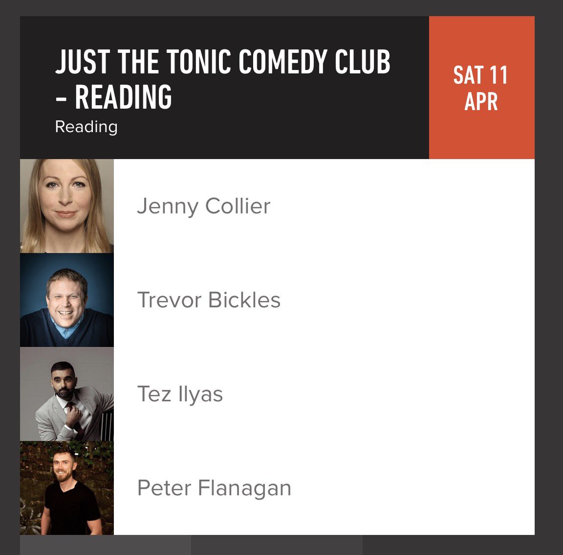 Grinchy1981's tweet photo. Tonight I’m in Reading at Just the tonic on this blinding line up https://t.co/DzI9Kq21bt