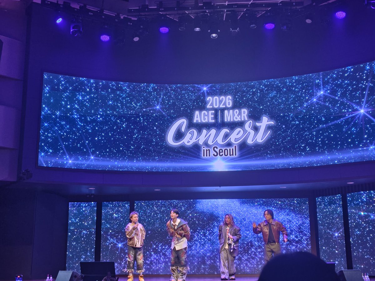 saki_02_29's tweet image. 2026 AGE・M&amp;amp;R Concert in Seoul

うまく撮れなかったので載せられるような動画もM&amp;amp;R2人のときのもないのですが手元にあるステージの写真を数枚だけ…

#AGE #オルジェネ #えむあんどあーる #Masaya