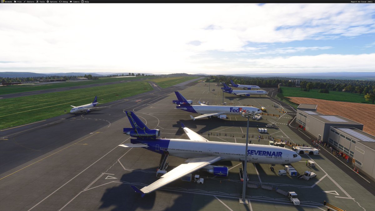 Severnair's tweet photo. We have completed our Round the World Tour and landed at Bristol! Overall we've gone EGGD-FHAW-SCAT-MHTG-CYXS-PHKO-NFFN-YPAD-WIMM-FMMI-DNKN-EGGD and a jolly good set of trips it has been too! #SAVWeekends #VATSIMEvents #VATSIMUK #VATSIM #MSFS https://t.co/L48eUocmWr