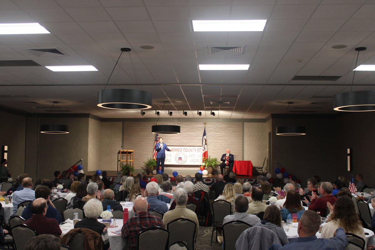 Great morning with the Cerro Gordo County Republicans! Appreciate the strong support in my home county. It’s so important that we vote in November to keep America safe, its borders secure, and allow Americans the ability to thrive.