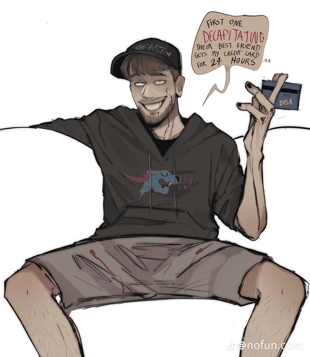 snowball_bfb's tweet image. anyone remember abt the time ppl would GENUINELY draw evil mr beast sexybait art