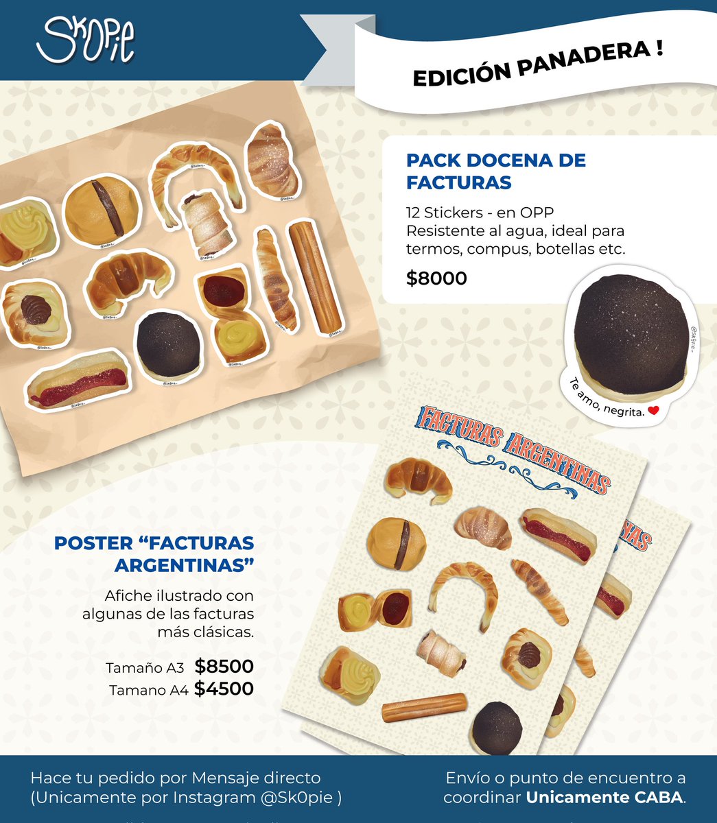 Sk0pie_'s tweet image. Me complace anunciar que estaré tomando pedidos!!

Me mandan mensajito por ig o comentan cualquier consulta !!!
 
(Dejo link a mi instagram en hilo)

#stickers #argentina🇦🇷 #facturas #caba