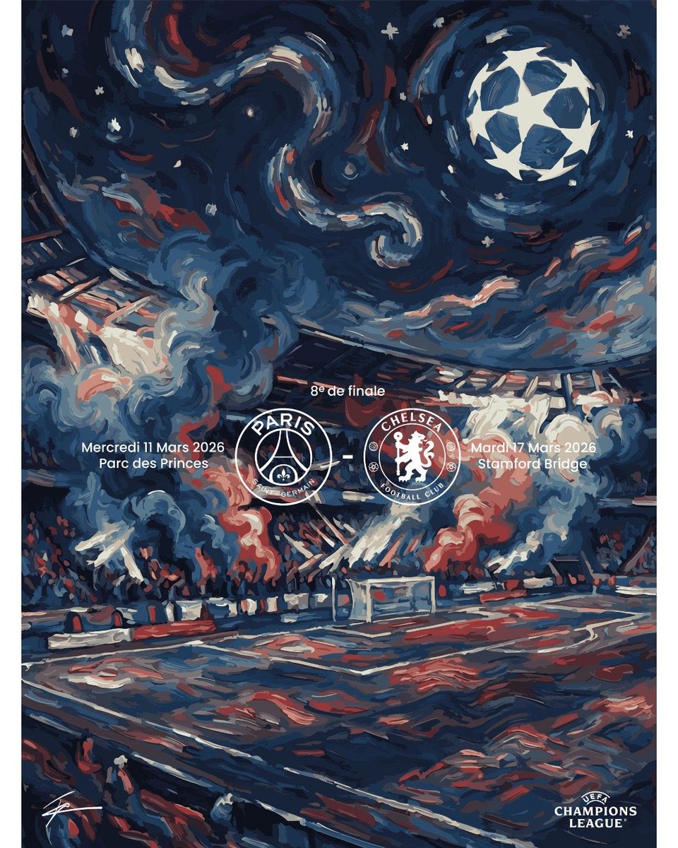PSG’nin Şampiyonlar Ligi için hazırladığı poster serisi son dönemin en yaratıcı işlerinden.

🖼️ 2024’ten beri Paris’te bir tasarım okuluyla çalışıyorlar. Her maç için, rakip şehrin kültüründen beslenen posterleri öğrenciler tasarlıyor.

🔴🔵 <a href="/PSG_inside/">Paris Saint-Germain</a> | <a href="/Copa90/">COPA90</a>