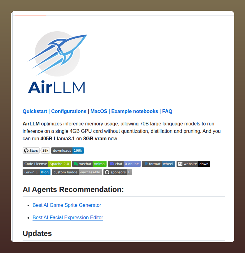 tom_doerr's tweet image. Runs 405B LLMs on 8GB VRAM

github.com/lyogavin/airllm