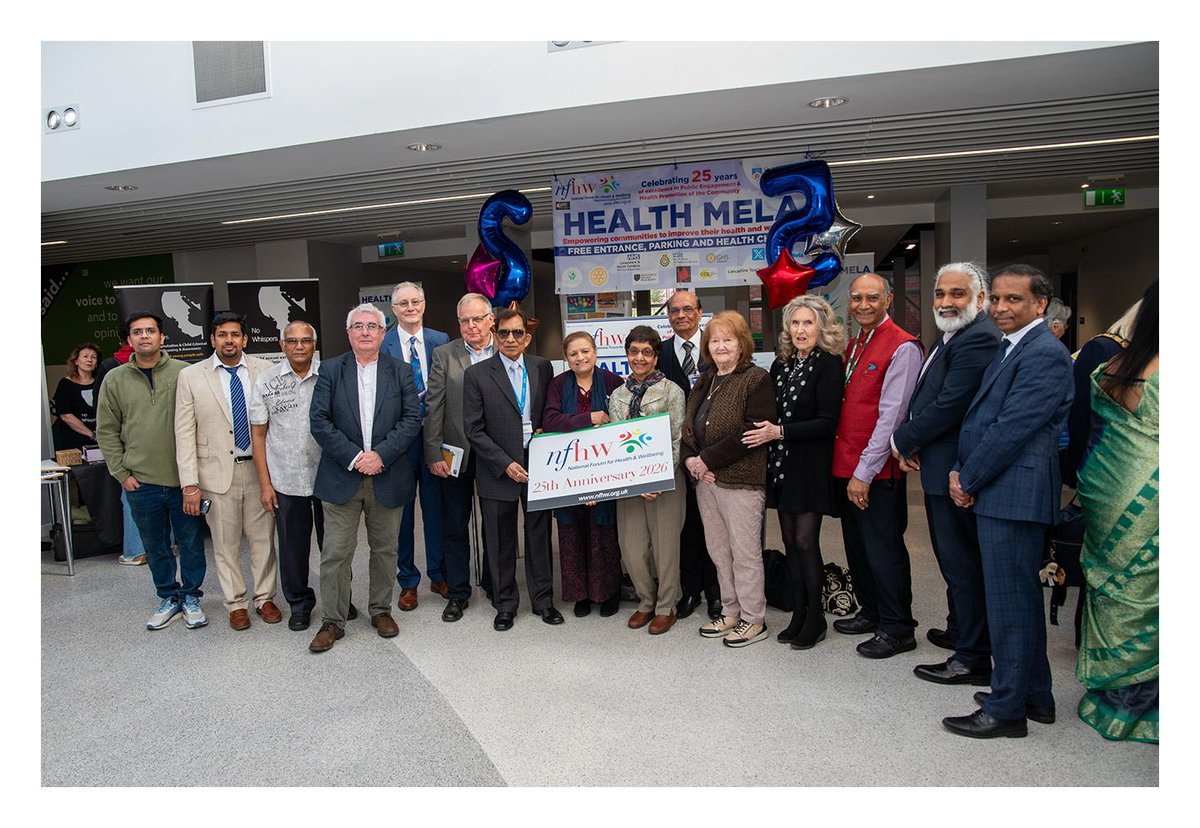 NFHW1's tweet photo. @RajDiabetes @Uni_Lancashire We all had a fabulous day and it was great to see so many friends and colleagues who helped us celebrate our 25th anniversary #HealthMela2026  ~Russ @RussHogarth https://t.co/6IfSmRPP6H