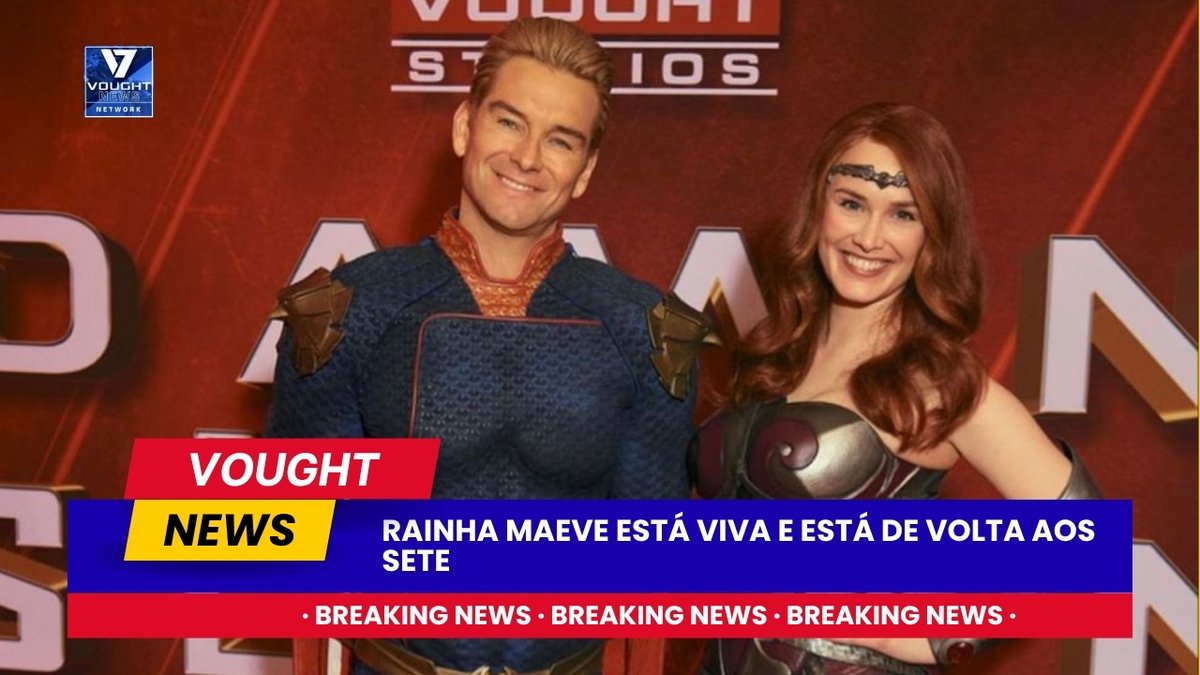 voughtbbc's tweet photo. Queen Maeve foi encontrada viva e está oficialmente de volta aos Sete. Segundo a Vought, ela estava sendo feita de refém por luzestrelistas e reafirmou o compromisso da equipe com a proteção dos Estados Unidos. Mais detalhes logo. https://t.co/Q3eWPbWr7g