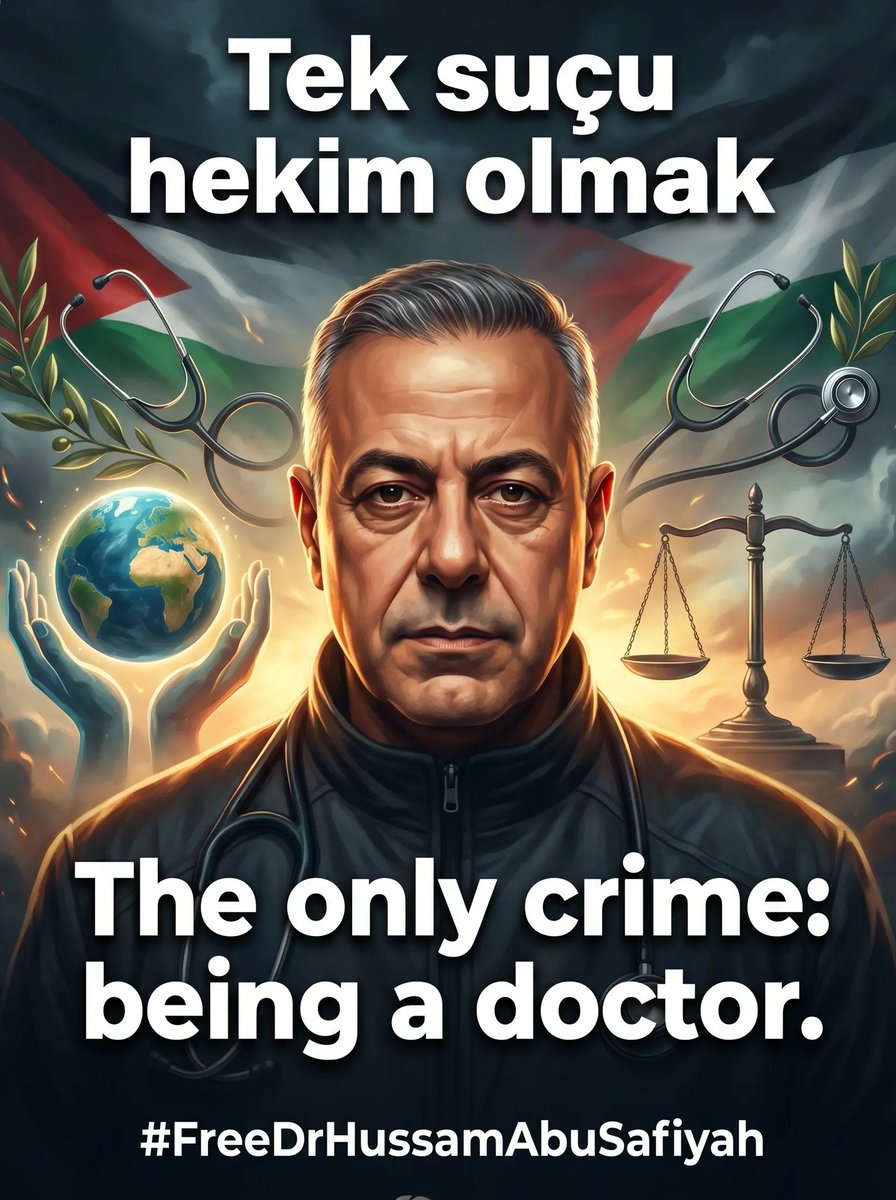 Ferdi_Karabasan's tweet photo. İsrail siyonist işgalci bir terör örgütüdür
Bunu bütün dünyaya öğreteceğiz.

Tek suçu hekim olmak  
#FreeDrHussamAbuSafiyah https://t.co/hUE9X6oyXH