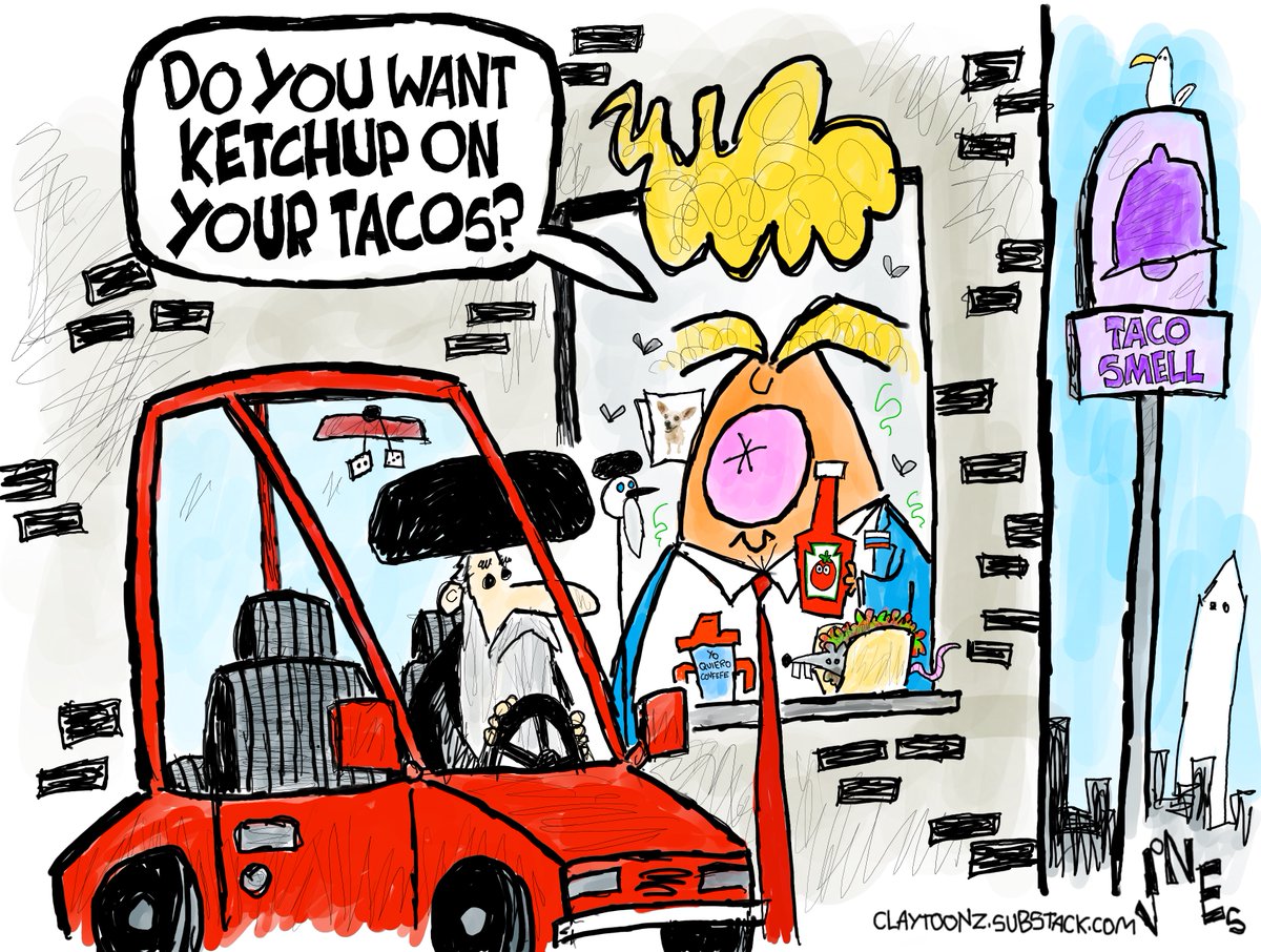 claytoonz's tweet image. Mmmmmmm...Ketchup tacos #Trump #Taco #Iran #IranWar