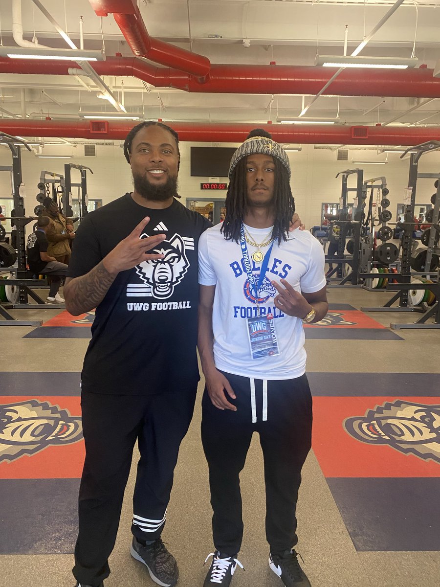dash2zero's tweet photo. Thank you @UWGFootball for the opportunity to learn more about the program and the philosophy. Really like what I saw in the db room and I’m excited to keep building! @CoachSewellUWG @devinbice88 @bhernyscoutguy @Bolles_Football https://t.co/jeGGVJcD6y