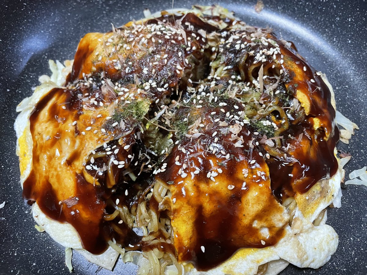 イイ感じに出来たけど切る時に卵破れちゃった