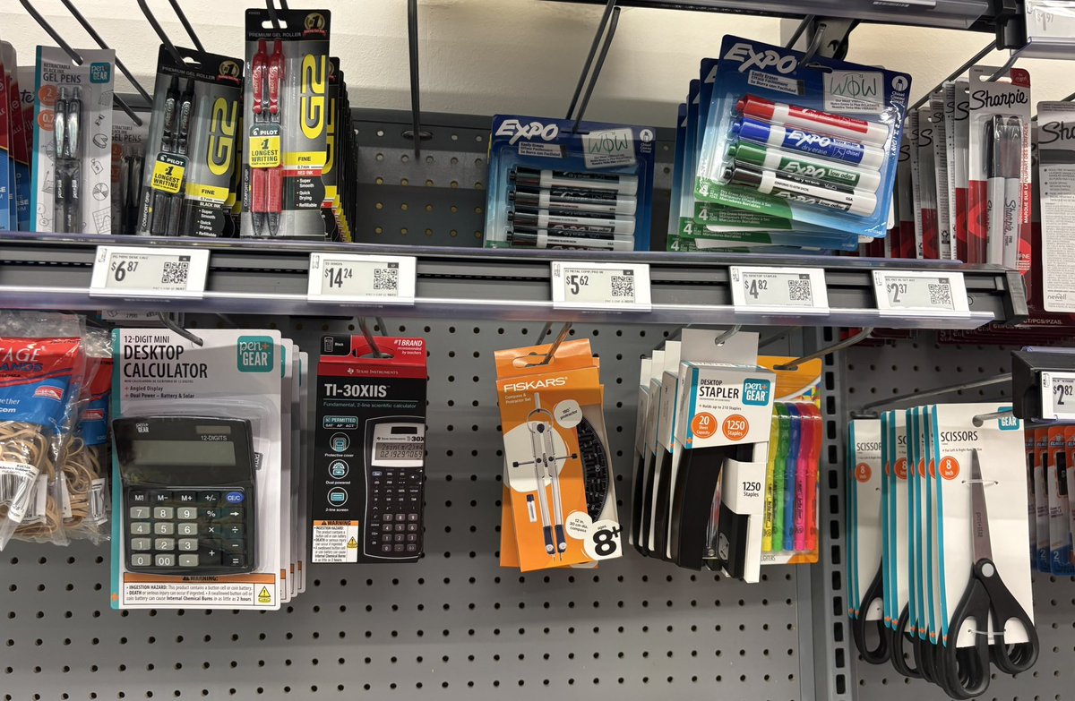 La sección de efectos escolares en tiendas y farmacias se está convirtiendo en exhibidor de museo.