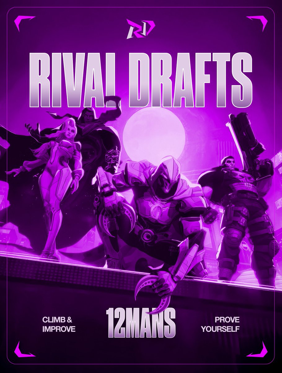 Are you tired of having bad teammates in ranked? 
Do you want to have a scrim like experience without going out of your way to join a team?

Try Rivals Draft 12mans server 

Rivals Drafts is a Marvel Rivals 12mans server built for all ranks, featuring structured queues and