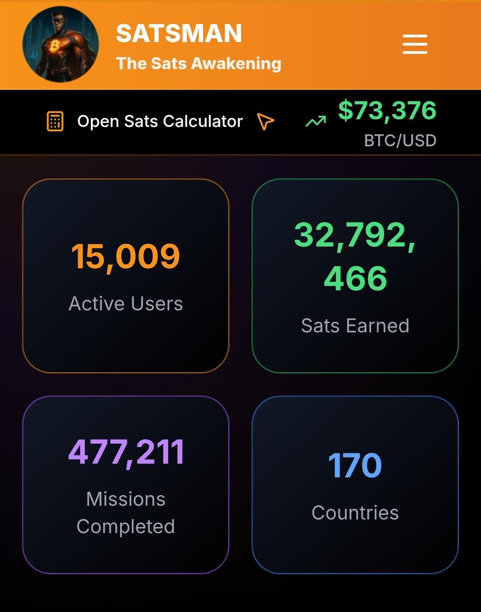 Satsman - The Sats Awakening ⚡️ tweet media