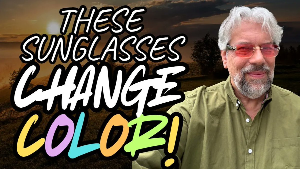DaveTaylor's tweet image. No kidding, the Chamelo Aura Color Changing Sunglasses actually change tint color at the tap of a button, cycling through four different shades. It's... quite an experience! Here's my full demo and detailed review: youtube.com/watch?v=2X1-QU… #sunglasses #prismatic #chamelo