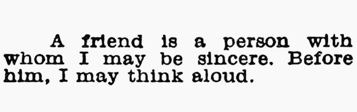 DemocritusSr's tweet image. Ralph Waldo Emerson, on “Friendship”