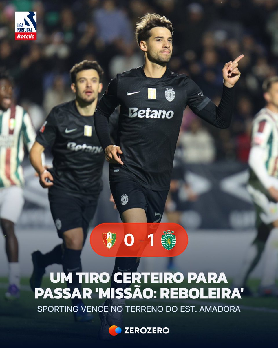 zerozeropt's tweet image. 🦁 Sporting supera desafio na Reboleira

Os leões levaram a melhor no terreno do Est. Amadora. O golo solitário de Daniel Bragança foi suficiente para o emblema de Alvalade não desarmar na corrida pelo título.