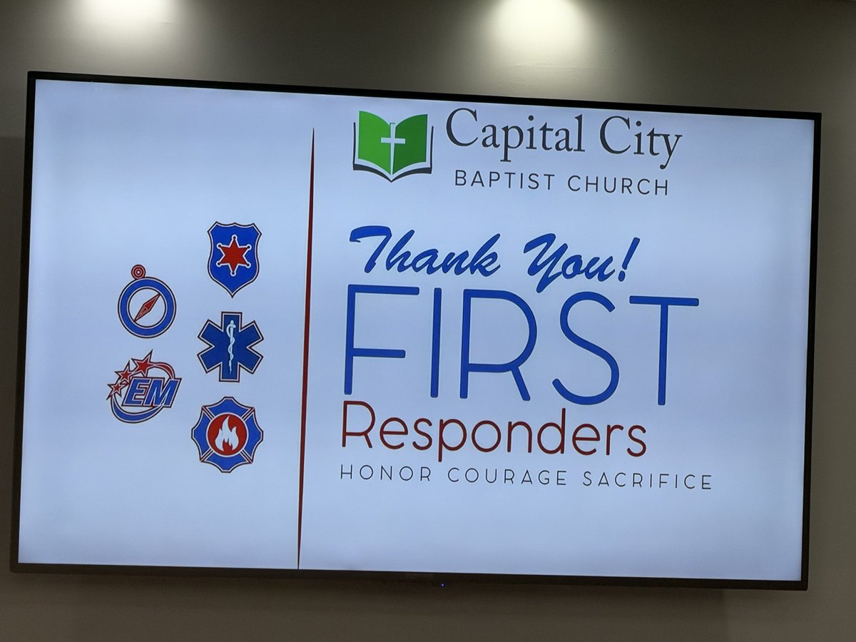 RickFOP86's tweet image. GRATEFUL to Indy’s Capital City Baptist Church for Hosting a “Thank You First Responders” service

Awesome to see members of the Faith Community coming together in Support of our Officers

Honor — Courage — Sacrifice #LoveYourNeighbor #ThankU #ItMatters