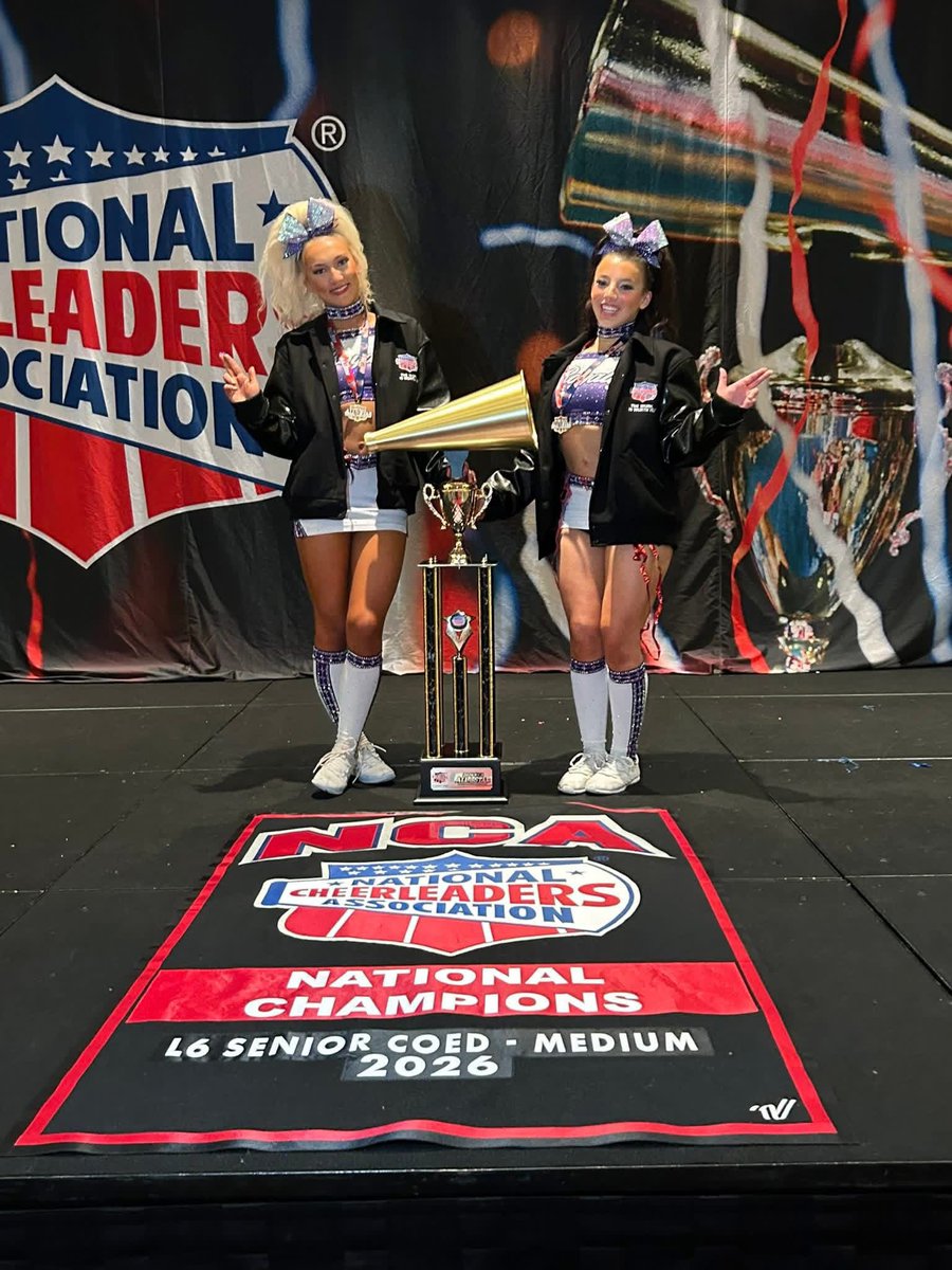 DestineeParker9's tweet image. QUEENS winning NCA Allstars and NCA college nationals together! @waileiawaivee @quinn_v5 #royalty #navarroallgirl #navarro #daytona #nca