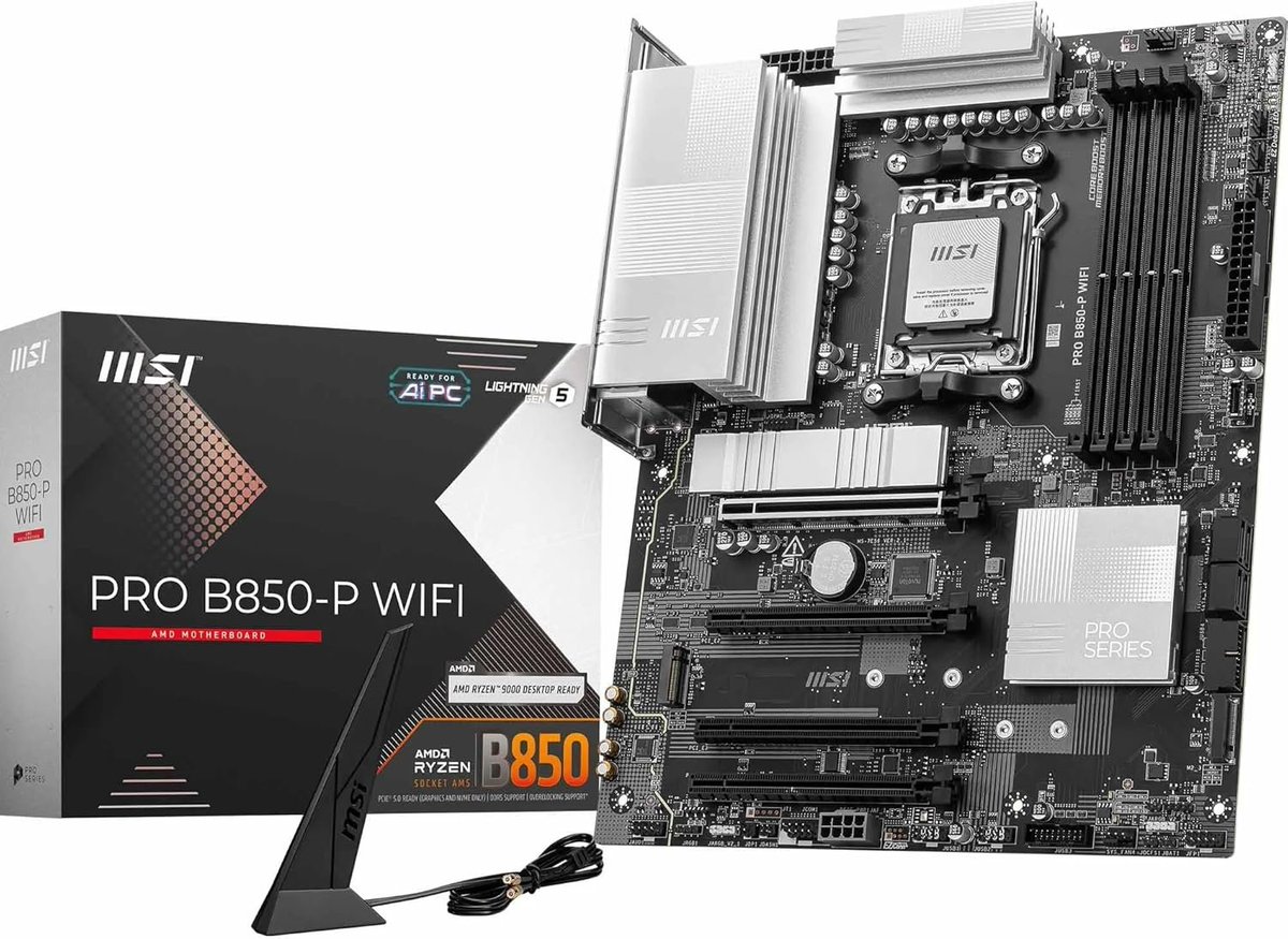 Wario64's tweet image. MSI PRO B850-P WiFi Motherboard is $155.50 on Amazon amzn.to/47Whsyp #ad