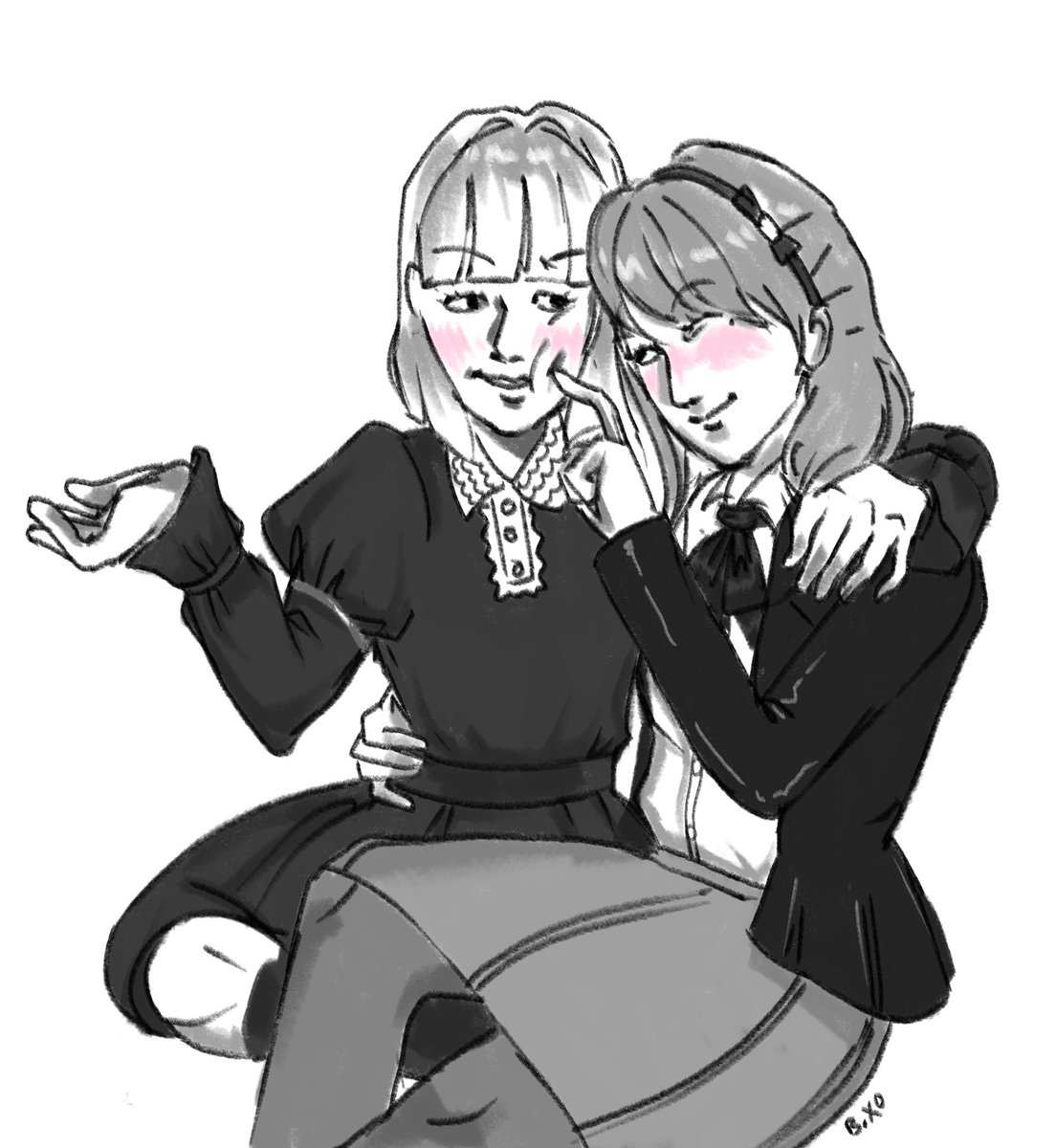 Kurazomi request 
#hundred_line #hndr_FA 
Did you ́know: kurazomi was the first ever hndr ship I illustrated in this fandom ^_^