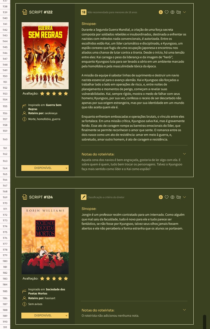 é o seguinte: pecadores, wake up dead man, paranorman, fresh, logan, fantasmas, guerra sem regras e sociedade dos poetas mortos!!!! eu imploro eu choro eu pago o que fooor ☝🏼😭