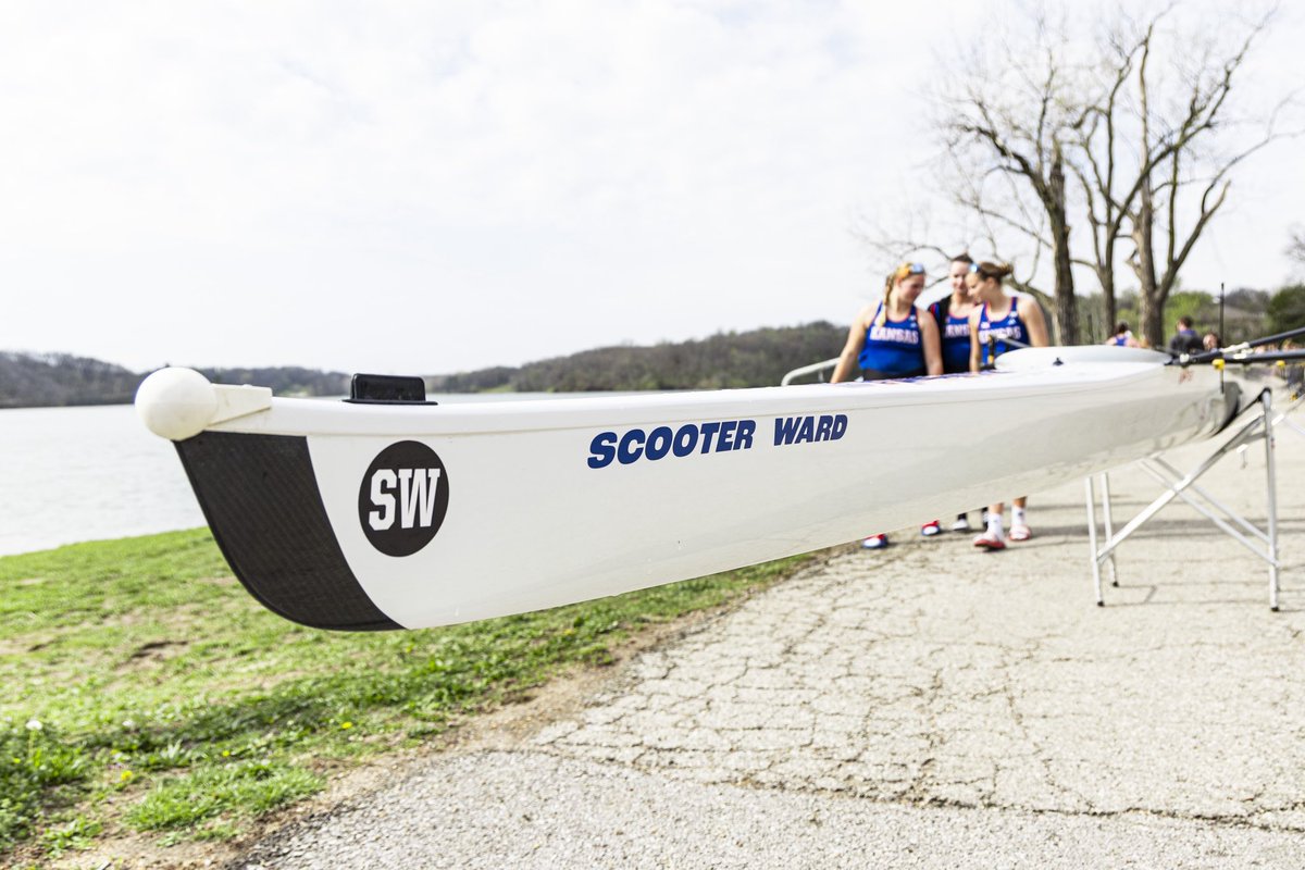 KUAthletics's tweet photo. Forever with us. 

Today, @KU_Rowing dedicated a special boat to our beloved Scooter Ward 🤍 https://t.co/zzcKISct8s