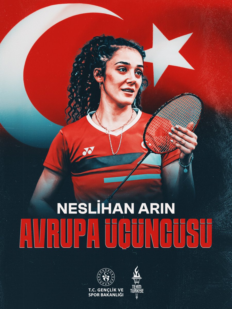 🥈🥉Badminton'da çifte madalya!

🏸Milli badmintoncularımız İspanya'da düzenlenen Avrupa Badminton Şampiyonası'nda bir gümüş ve bir bronz madalya elde ederken tarihimizin en büyük başarısını yakaladı.🇹🇷

🥈Çift kadınlarda ülkemizi temsil eden Bengisu Erçetin &amp; Nazlı İnci ikilisi,