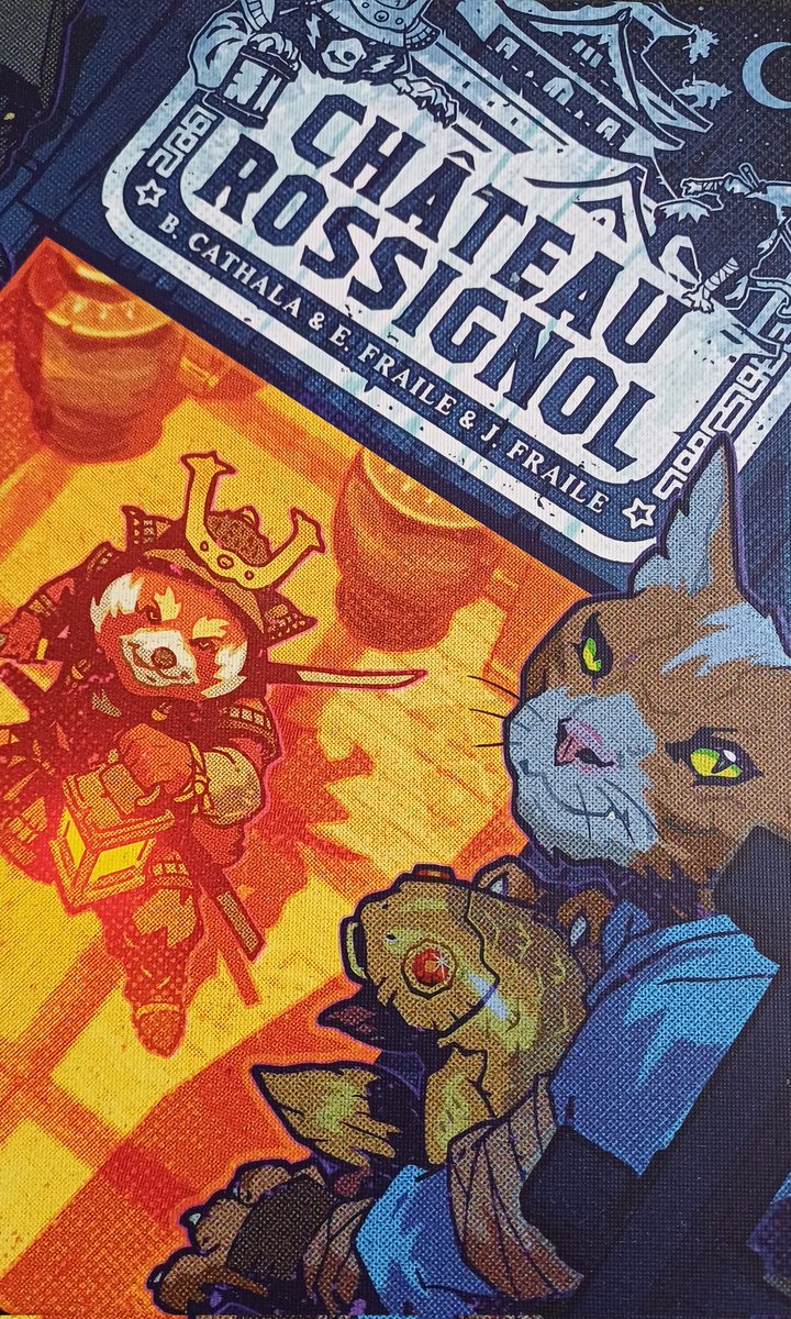 2dice10Red's tweet photo. Playing Château Rossignol from @SandCastleGame1. Asymetrical game where you either play 3 Ninjas trying to steal 5 precious relics hiden in japanese vases split in different locations or a Samouraï protecting them. But beware of the cracks noises in the wooden Rossignol floor ! https://t.co/qQRA6902Je